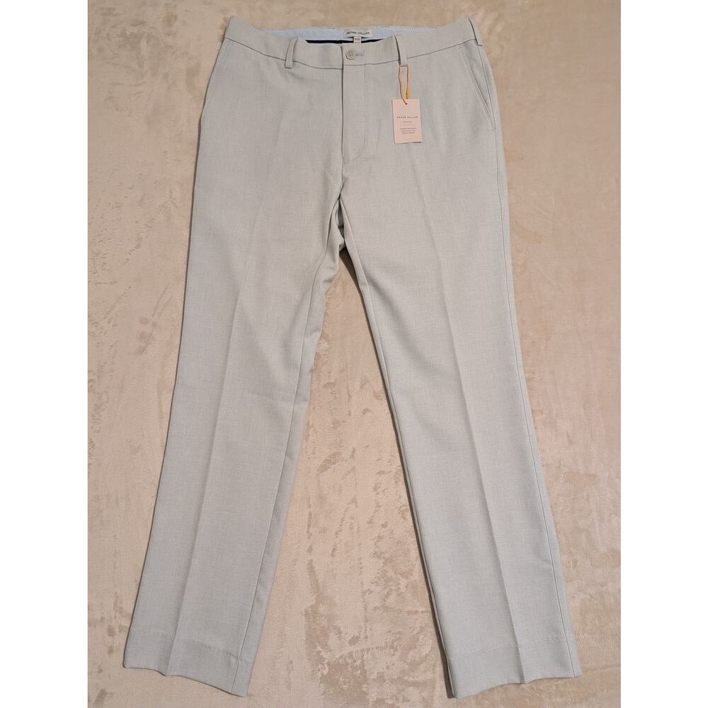 Peter Millar Crown Sport Performance Pants Mens 32x32 Gray Dress Golf Chino EB55